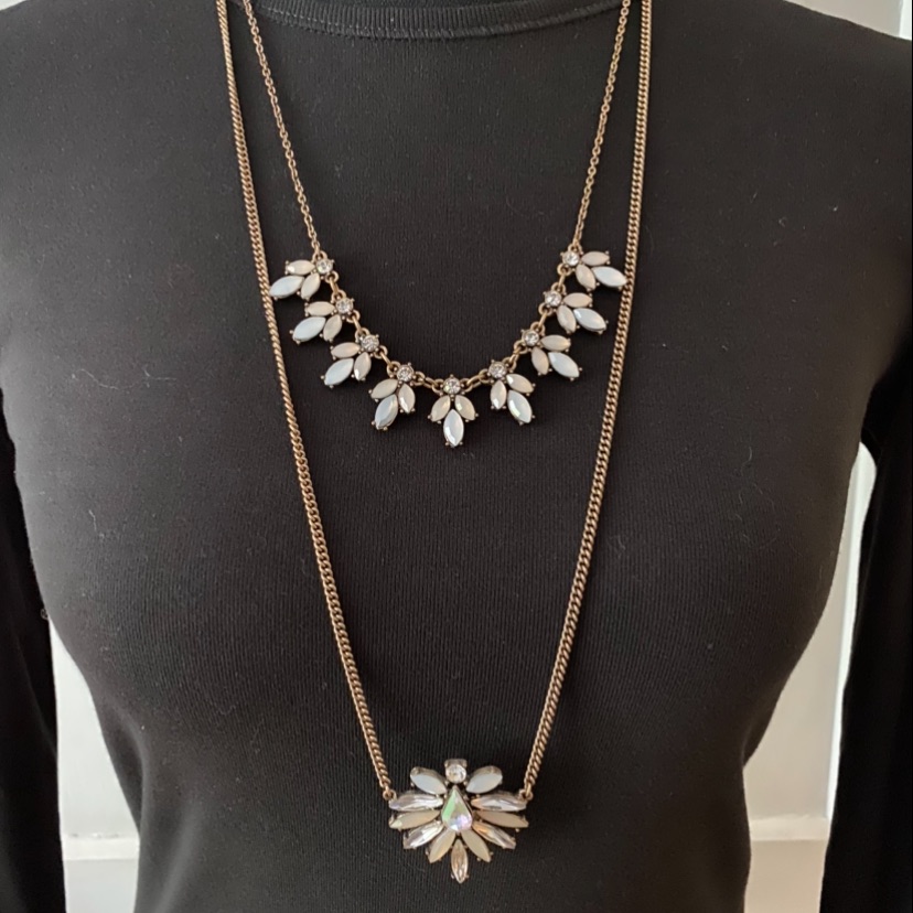 New Maurices Layered Jeweled Necklace 12$